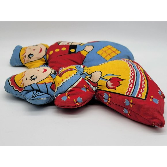 Vintage Pair Cloth Dolls VALTEX Hansel & Gretel Penn. Dutch Boy Girl Cut & Sew - Picture 6 of 13